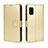 Funda de Cuero Cartera con Soporte Carcasa BY5 para Sharp Aquos wish Oro