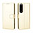 Funda de Cuero Cartera con Soporte Carcasa BY5 para Sony Xperia 1 IV SO-51C Oro