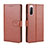 Funda de Cuero Cartera con Soporte Carcasa BY5 para Sony Xperia 10 II Marron