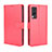 Funda de Cuero Cartera con Soporte Carcasa BY5 para Vivo V21e 5G Rojo