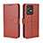 Funda de Cuero Cartera con Soporte Carcasa BY5 para Vivo V23 5G Marron