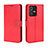 Funda de Cuero Cartera con Soporte Carcasa BY5 para Vivo V23 5G Rojo