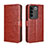 Funda de Cuero Cartera con Soporte Carcasa BY5 para Vivo V27 Pro 5G Marron