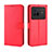 Funda de Cuero Cartera con Soporte Carcasa BY5 para Vivo X80 5G Rojo