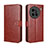 Funda de Cuero Cartera con Soporte Carcasa BY5 para Vivo X90 Pro+ Plus 5G Marron