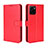 Funda de Cuero Cartera con Soporte Carcasa BY5 para Vivo Y10 t1 Rojo