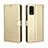 Funda de Cuero Cartera con Soporte Carcasa BY5 para Wiko Power U10 Oro