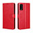 Funda de Cuero Cartera con Soporte Carcasa BY5 para Wiko Power U10 Rojo