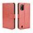 Funda de Cuero Cartera con Soporte Carcasa BY5 para Wiko Ride 3 Marron