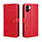 Funda de Cuero Cartera con Soporte Carcasa BY5 para Xiaomi Poco C50 Rojo