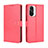 Funda de Cuero Cartera con Soporte Carcasa BY5 para Xiaomi Poco F3 5G Rojo