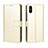 Funda de Cuero Cartera con Soporte Carcasa BY5 para Xiaomi Redmi 9i Oro