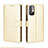 Funda de Cuero Cartera con Soporte Carcasa BY5 para Xiaomi Redmi Note 10 5G Oro