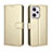 Funda de Cuero Cartera con Soporte Carcasa BY5 para Xiaomi Redmi Note 12 Explorer Oro
