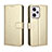 Funda de Cuero Cartera con Soporte Carcasa BY5 para Xiaomi Redmi Note 12 Pro 5G Oro