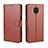 Funda de Cuero Cartera con Soporte Carcasa BY5 para Xiaomi Redmi Note 9 Pro Marron