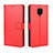 Funda de Cuero Cartera con Soporte Carcasa BY5 para Xiaomi Redmi Note 9 Pro Max Rojo