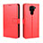 Funda de Cuero Cartera con Soporte Carcasa BY5 para Xiaomi Redmi Note 9 Rojo