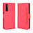 Funda de Cuero Cartera con Soporte Carcasa BY6 para LG Stylo 7 Rojo