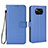 Funda de Cuero Cartera con Soporte Carcasa BY6 para Xiaomi Poco X3 Azul