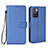 Funda de Cuero Cartera con Soporte Carcasa BY6 para Xiaomi Redmi 10 (2022) Azul