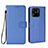 Funda de Cuero Cartera con Soporte Carcasa BY6 para Xiaomi Redmi 10 India Azul