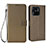 Funda de Cuero Cartera con Soporte Carcasa BY6 para Xiaomi Redmi 10C 4G Marron