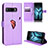 Funda de Cuero Cartera con Soporte Carcasa BY7 para Asus ROG Phone 3 Morado