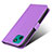 Funda de Cuero Cartera con Soporte Carcasa BY7 para Wiko T10 Morado