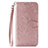 Funda de Cuero Cartera con Soporte Carcasa C01 para Xiaomi Redmi Note 9 Oro Rosa