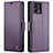 Funda de Cuero Cartera con Soporte Carcasa C01S para Motorola Moto G Stylus (2023) 4G Morado