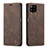 Funda de Cuero Cartera con Soporte Carcasa C01S para Samsung Galaxy A12 5G Marron