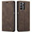 Funda de Cuero Cartera con Soporte Carcasa C01S para Samsung Galaxy A23 4G Marron