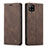 Funda de Cuero Cartera con Soporte Carcasa C01S para Samsung Galaxy A42 5G Marron