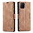 Funda de Cuero Cartera con Soporte Carcasa C01S para Samsung Galaxy M60s Marron Claro