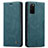 Funda de Cuero Cartera con Soporte Carcasa C01S para Samsung Galaxy S20 Azul