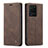 Funda de Cuero Cartera con Soporte Carcasa C01S para Samsung Galaxy S20 Ultra 5G Marron