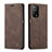 Funda de Cuero Cartera con Soporte Carcasa C01S para Xiaomi Mi 10T Pro 5G Marron