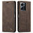 Funda de Cuero Cartera con Soporte Carcasa C01S para Xiaomi Redmi Note 12 4G Marron