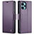 Funda de Cuero Cartera con Soporte Carcasa C01S para Xiaomi Redmi Note 12 Turbo 5G Morado