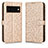 Funda de Cuero Cartera con Soporte Carcasa C01X para Google Pixel 6 5G Oro