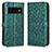 Funda de Cuero Cartera con Soporte Carcasa C01X para Google Pixel 6 Pro 5G Verde