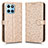 Funda de Cuero Cartera con Soporte Carcasa C01X para Huawei Honor 70 Lite 5G Oro