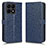 Funda de Cuero Cartera con Soporte Carcasa C01X para Huawei Honor X8a 4G Azul