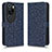 Funda de Cuero Cartera con Soporte Carcasa C01X para Huawei P60 Art Azul