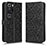 Funda de Cuero Cartera con Soporte Carcasa C01X para Huawei P60 Pro Negro