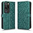 Funda de Cuero Cartera con Soporte Carcasa C01X para Huawei P60 Pro Verde