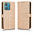 Funda de Cuero Cartera con Soporte Carcasa C01X para Motorola Moto Edge 40 Neo 5G Oro