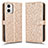 Funda de Cuero Cartera con Soporte Carcasa C01X para Motorola Moto G53 5G Oro