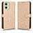 Funda de Cuero Cartera con Soporte Carcasa C01X para Motorola Moto G54 5G Oro